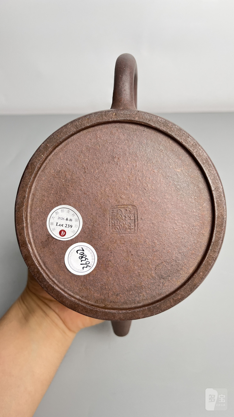 清早期 庄廷裕制直筒德钟紫砂壶 - 图6
